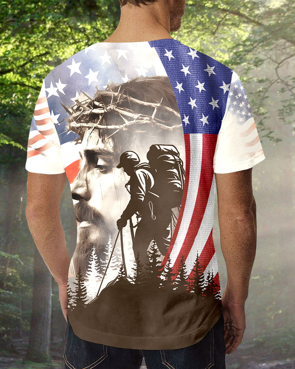 Hiker And His God All Over Print Shirt