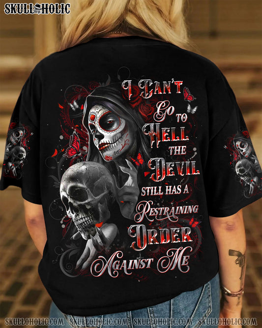 I CAN'T GO TO HELL SKULL LADY ALL OVER PRINT - YHDU1604254