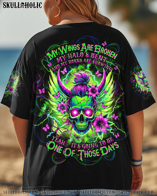 IT'S GOING TO BE ONE OF THOSE DAYS MESSY BUN SKULL ALL OVER PRINT  - TLTW0104253