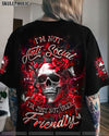 I'M NOT ANTI-SOCIAL SKULL ROSE ALL OVER PRINT - YHDU0404252