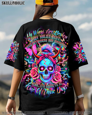 IT'S GOING TO BE ONE OF THOSE DAYS MESSY BUN SKULL ALL OVER PRINT   - TLTR1004251