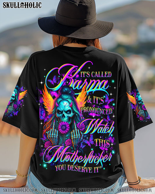 EVEN THE DEVIL ON MY SHOULDER SKULL ALL OVER PRINT   - TLTR1404251