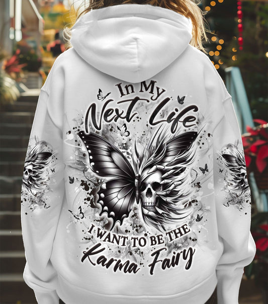 KARMA FAIRY SKULL SKULL BUTTERFLY ALL OVER PRINT - YHDU0603251