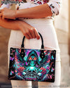 REAPER SKULL WINGS LEATHER HANDBAG - TLNZ1806245