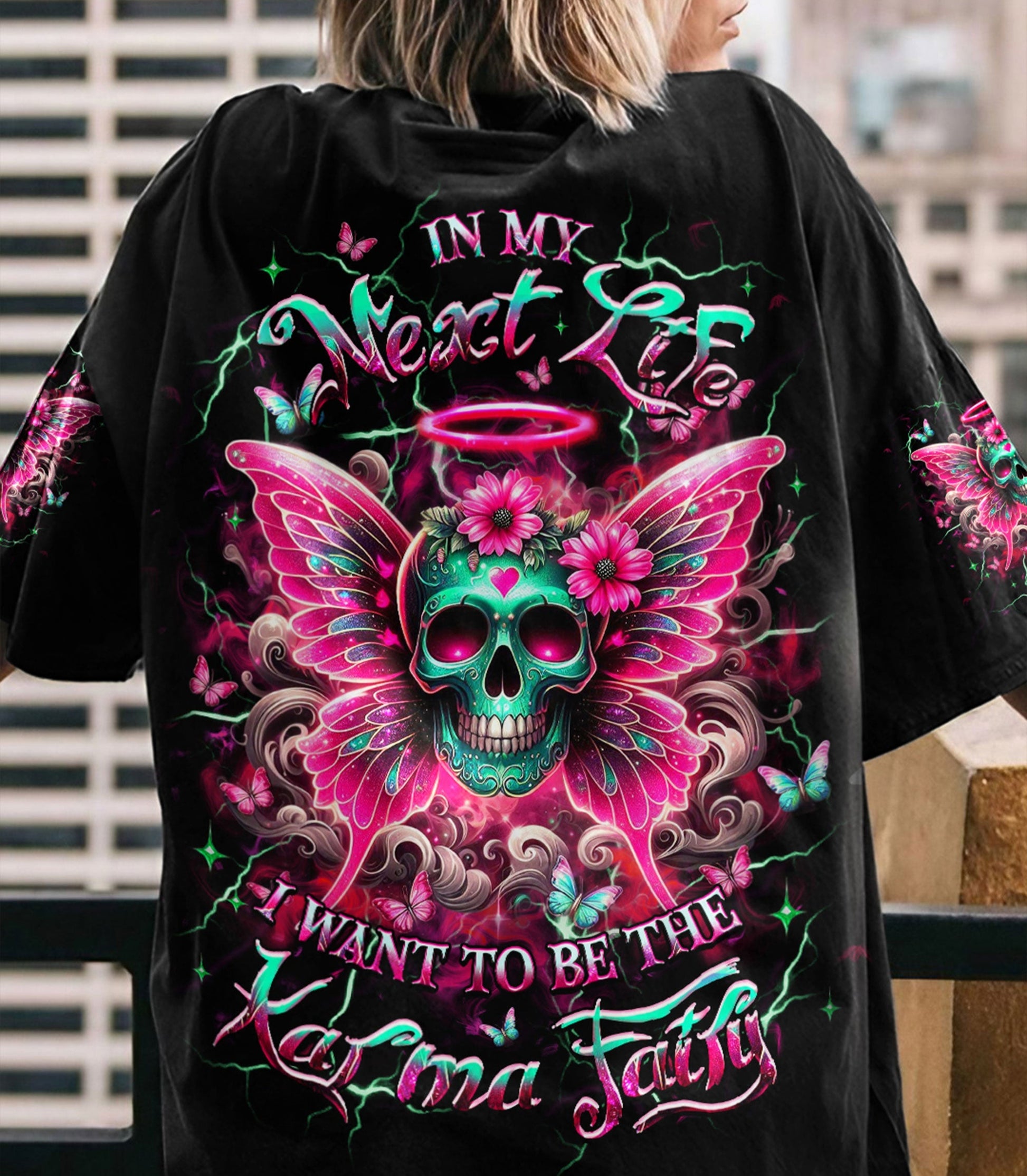 KARMA FAIRY SKULL WINGS ALL OVER PRINT - YHHG1903252