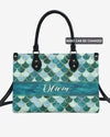 Bigcrowns SPARKLES MERMAID PATTERN LEATHER HANDBAG W2903241
