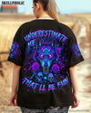 UNDERESTIMATE ME THAT'LL BE FUN WOLF SKULL  ALL OVER PRINT - TLNO0404251