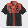 Gothic Raven On Cracked Skull Button Up Shirts