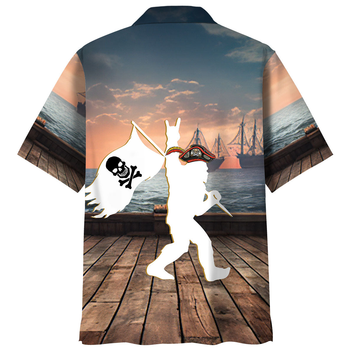 Bigfoot Pirate Captain Hawaiian Shirt