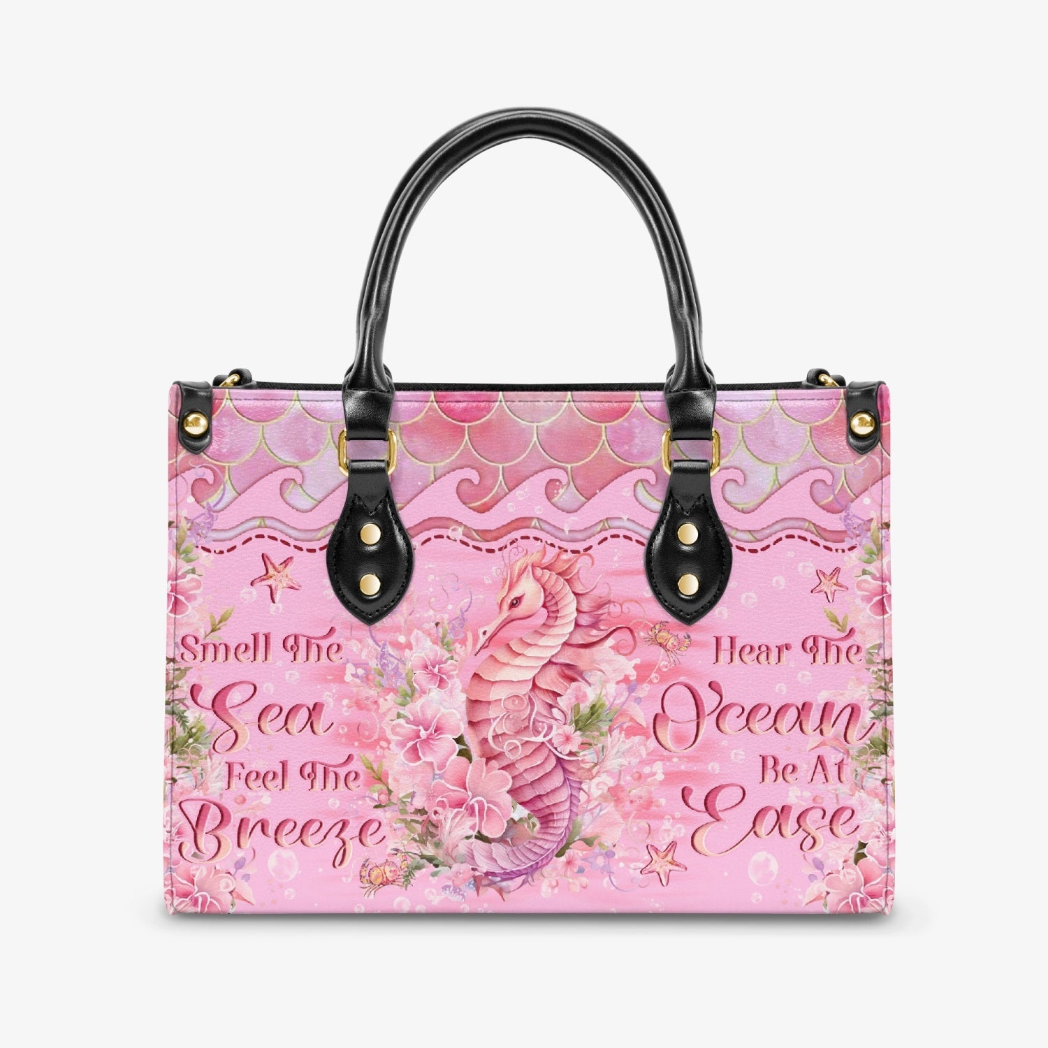 Bigcrowns SMELL THE SEA FEEL THE BREEZE SEAHORSE LEATHER HANDBAG N2703242