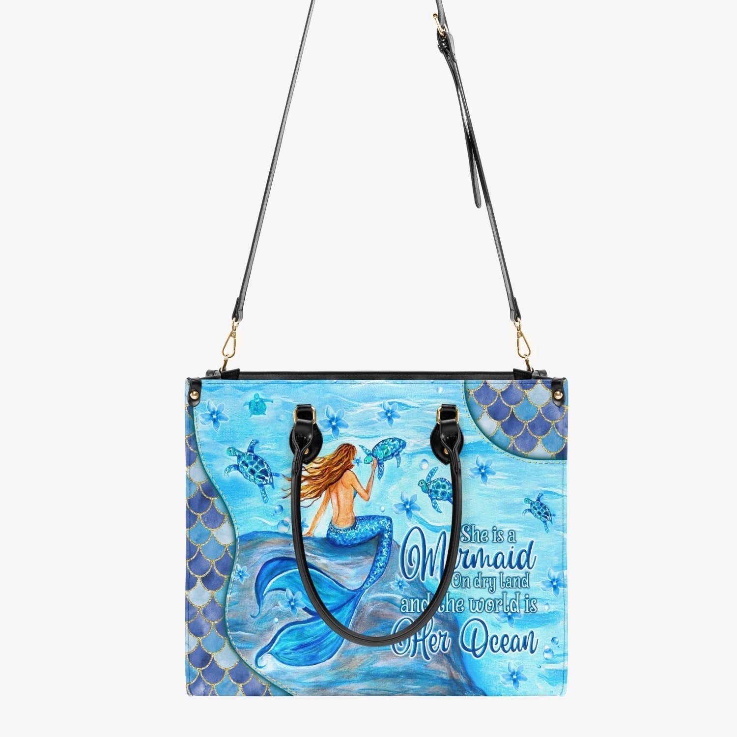 Bigcrowns SHE IS A MERMAID LEATHER HANDBAG W2903244