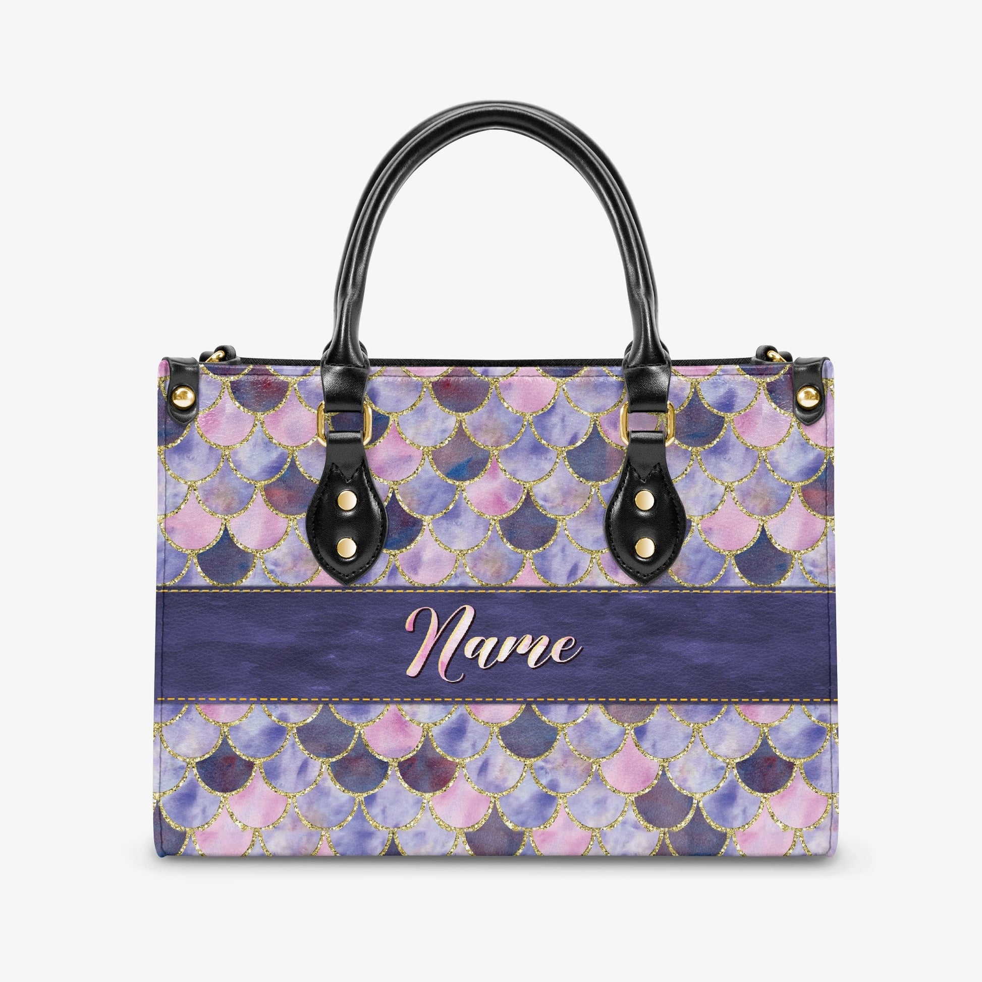 Bigcrowns SPARKLES MERMAID PATTERN LEATHER HANDBAG W2903241