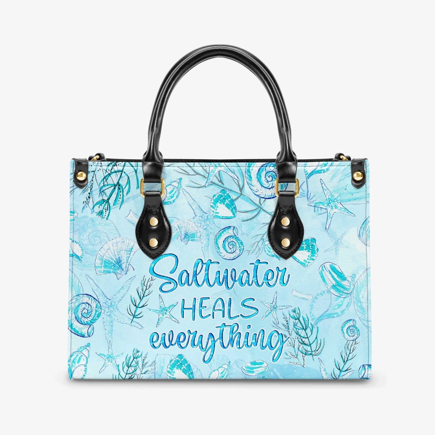 Bigcrowns SALTWATER HEALS EVERYTHING LEATHER HANDBAG TYQY2603242