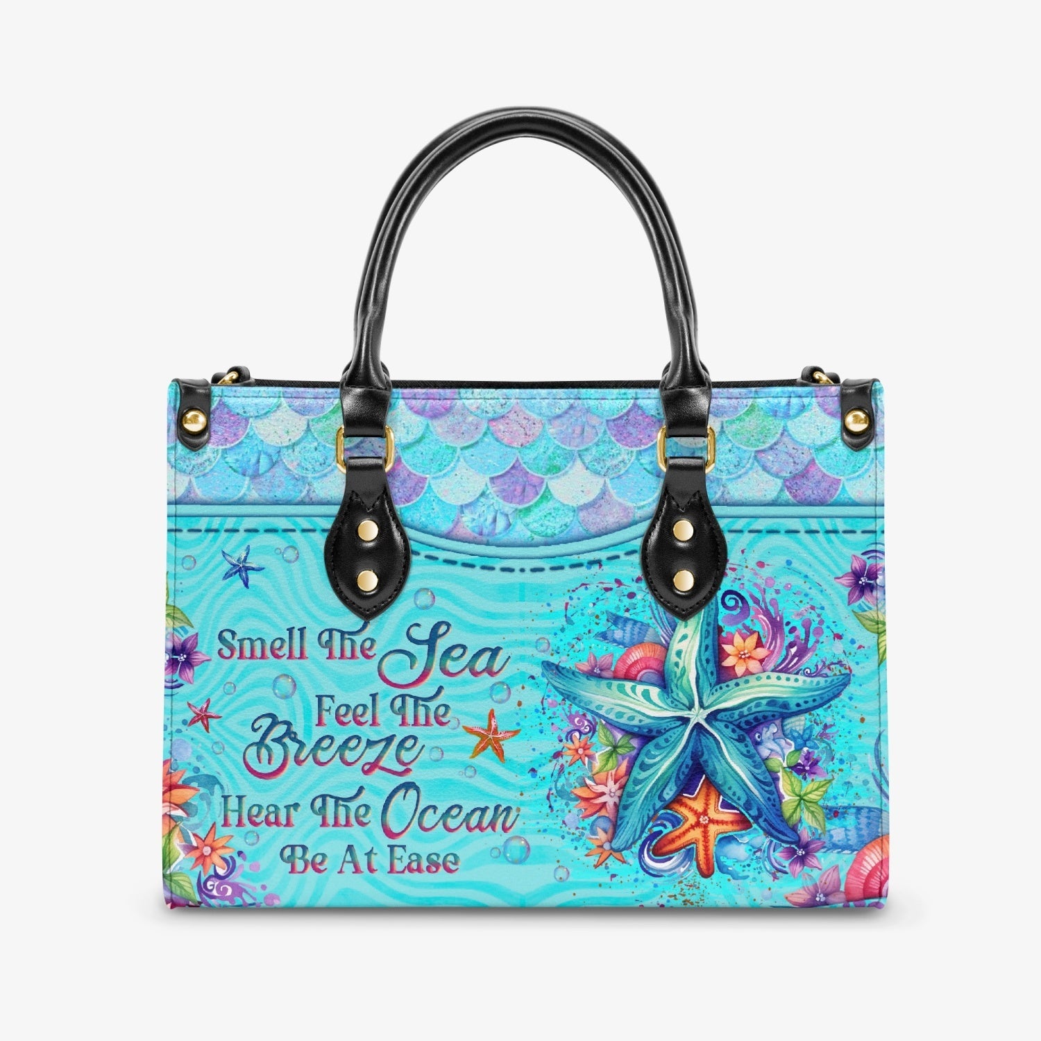 Bigcrowns SMELL THE SEA FEEL THE BREEZE STARFISH LEATHER HANDBAG N2603241