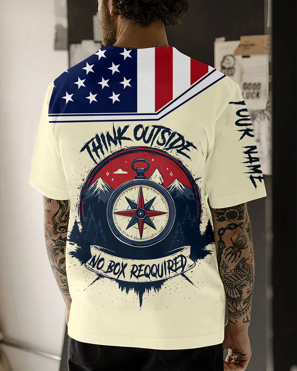 Custom Name Think Outside No Box Required All Over Print Shirt