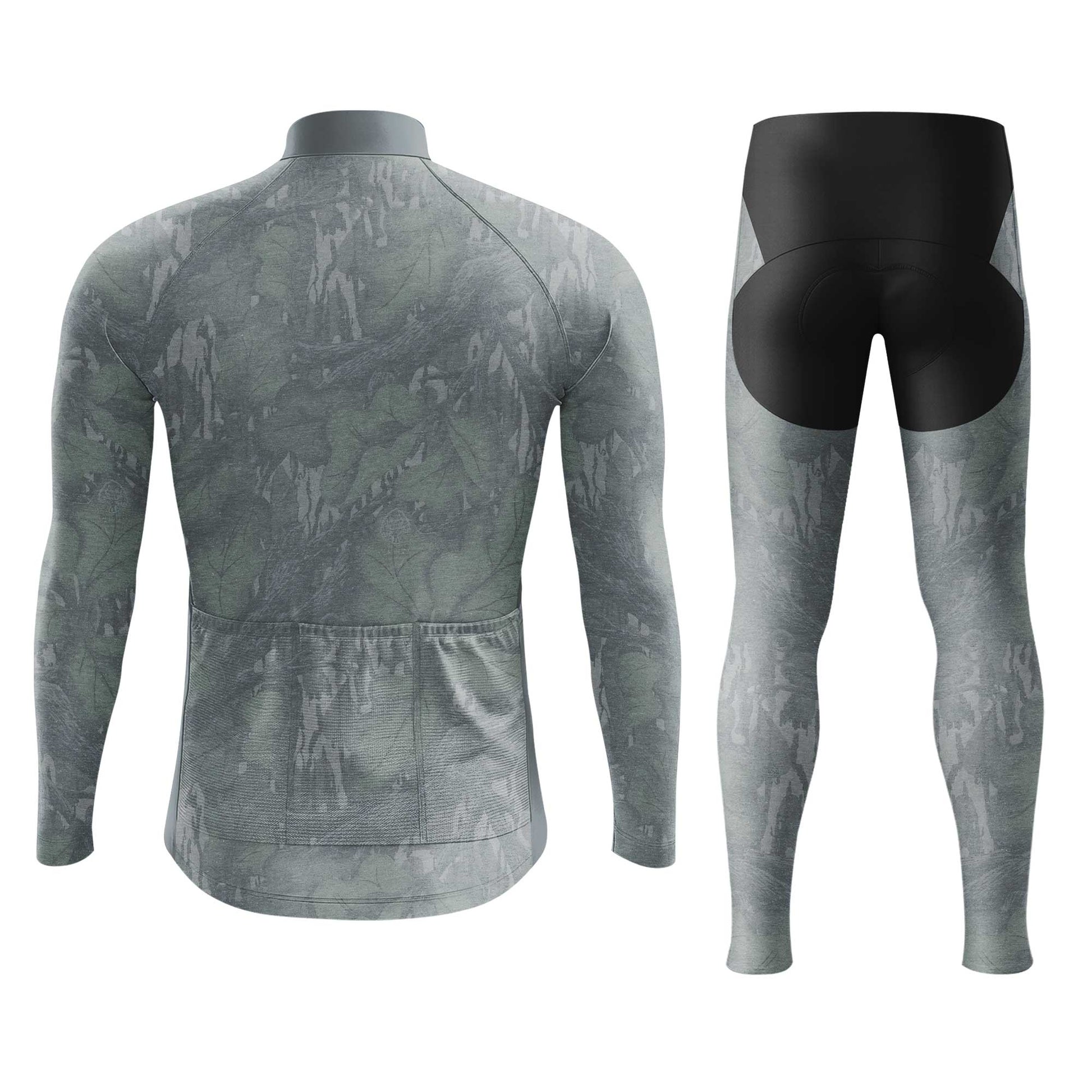 Camo Leaf Men's Cycling Jersey Set, Road Bike Cycling Kit for Men, Biking Outfit, Bicycle Suit, Team Racing Uniform