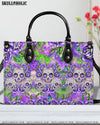 COLORFUL SUGAR SKULLS LEATHER HANDBAG - YHLT0108242