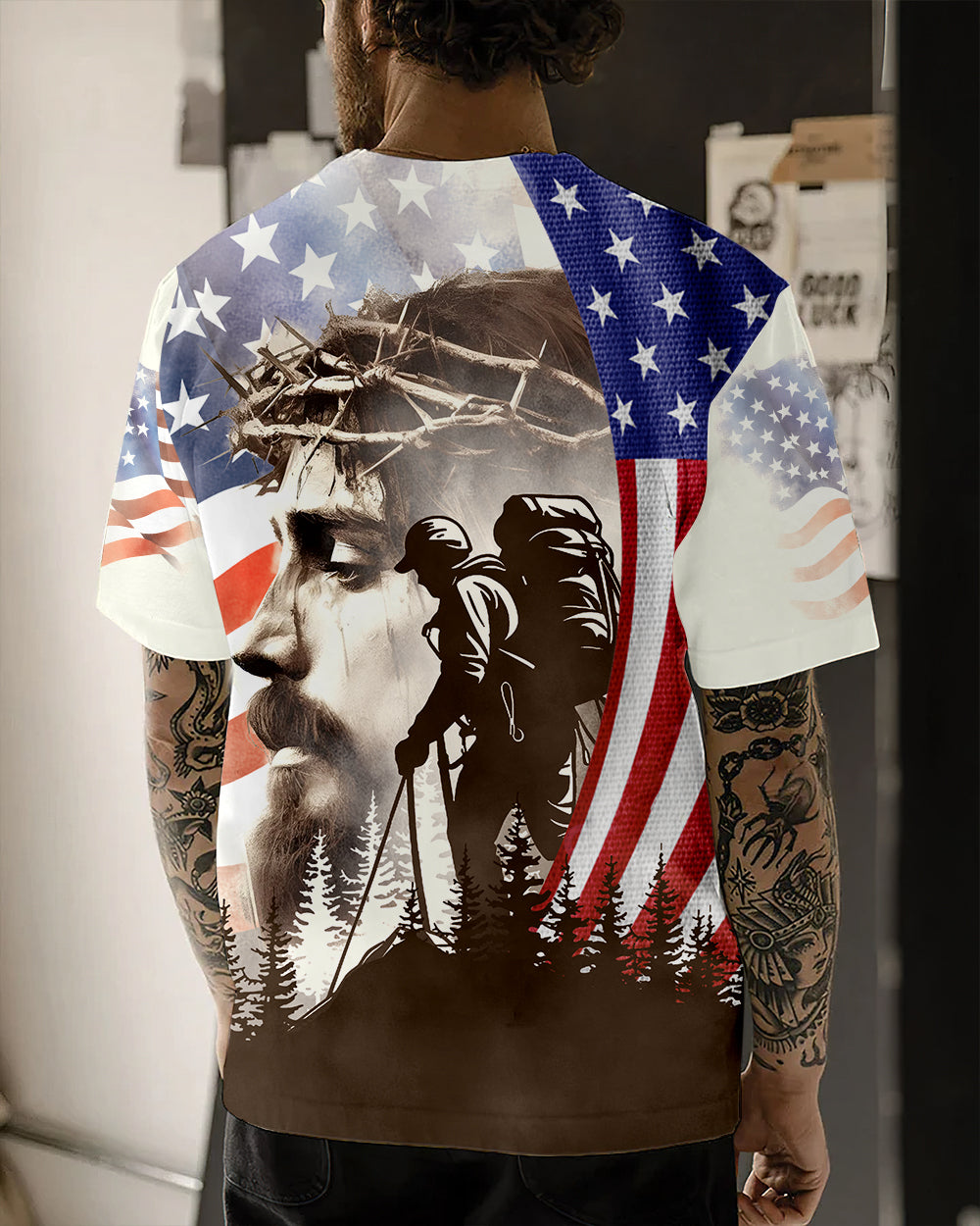 Hiker And His God All Over Print Shirt
