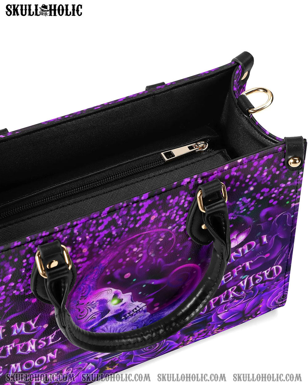 IN MY DEFENSE I WAS LEFT UNSUPERVISED LEATHER HANDBAG - YHLT0606244