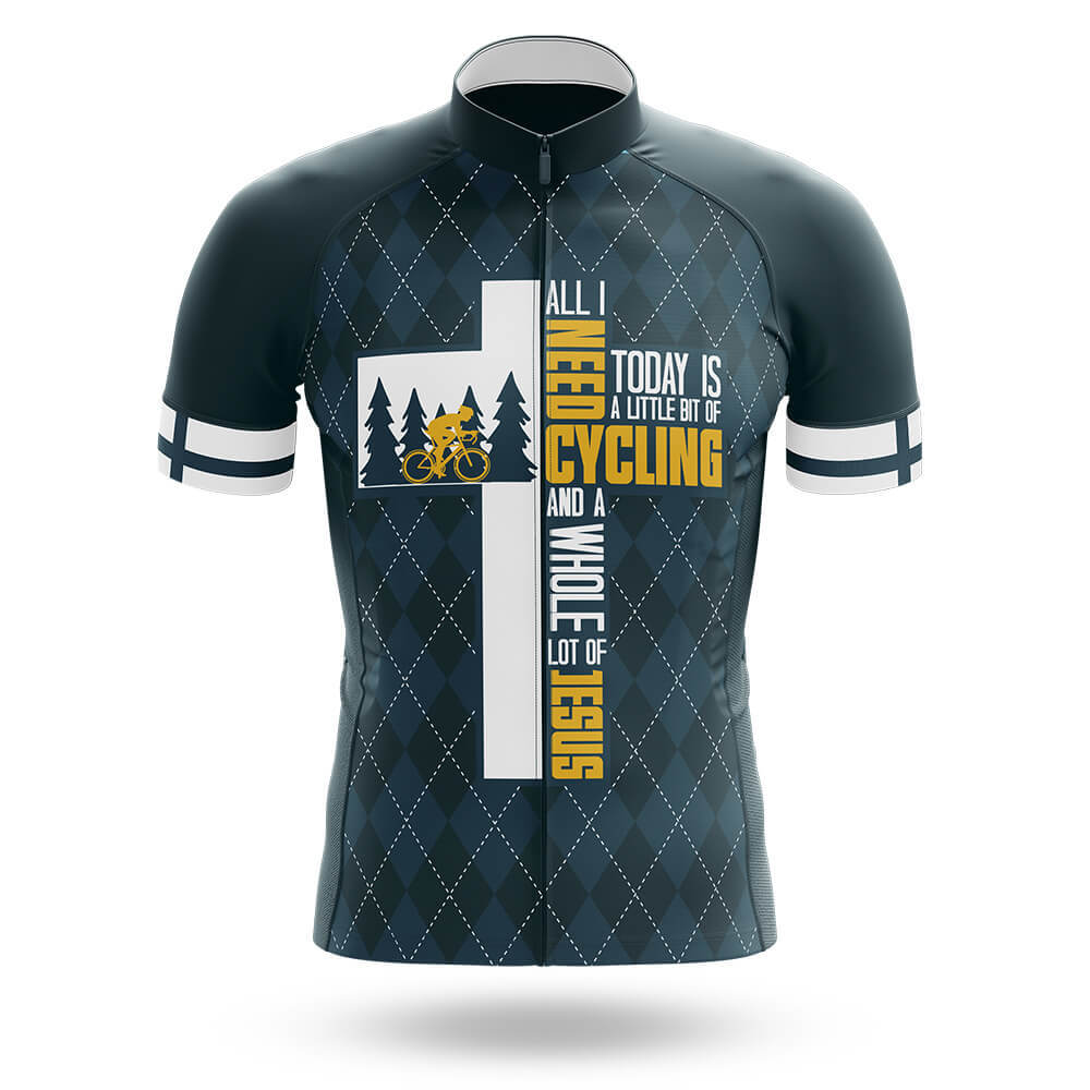 Cycling And Jesus Men's Cycling Jersey Set, Road Bike Cycling Kit for Men, Biking Outfit, Bicycle Suit, Team Racing Uniform