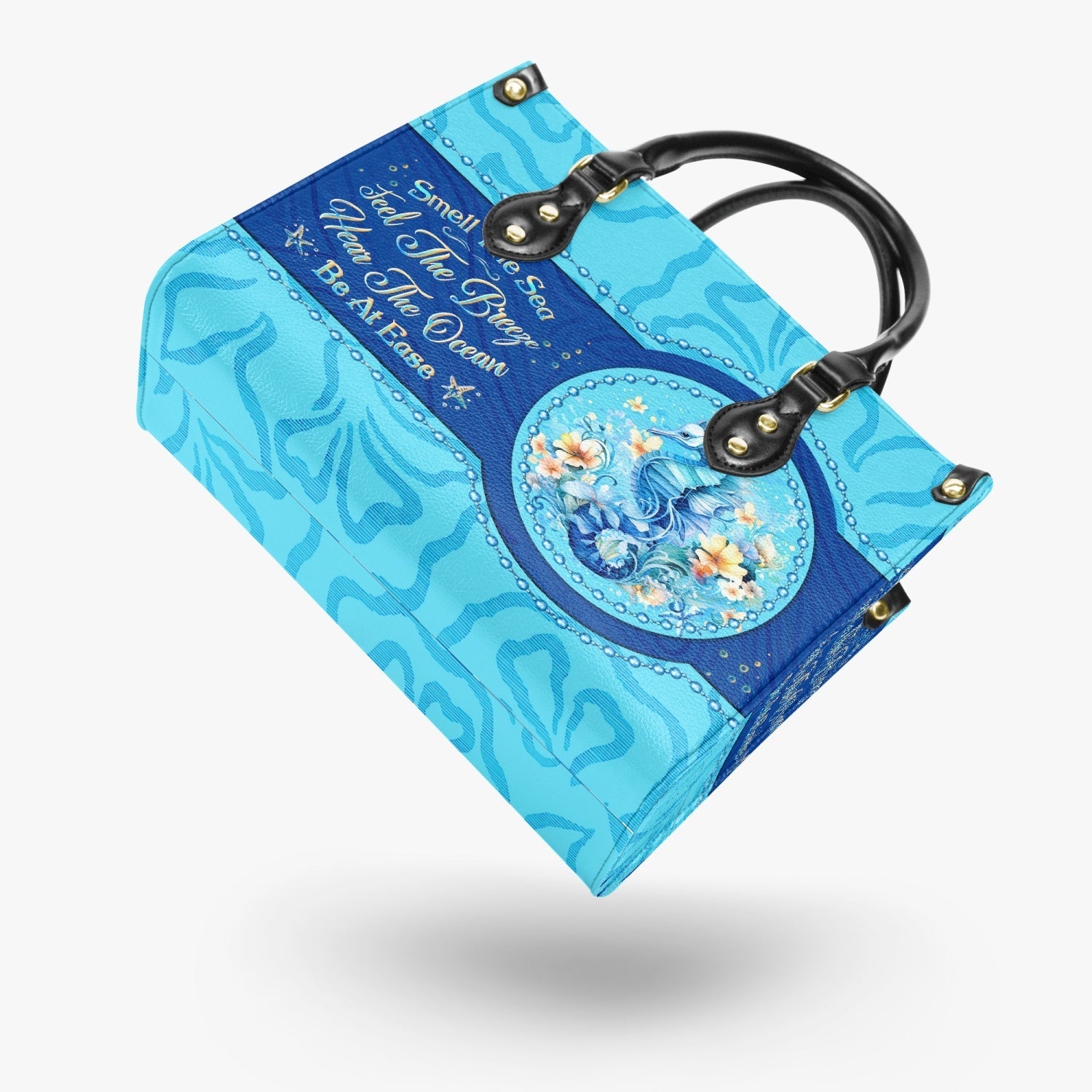 Bigcrowns SMELL THE SEA FEEL THE BREEZE SEAHORSE LEATHER HANDBAG T2503244