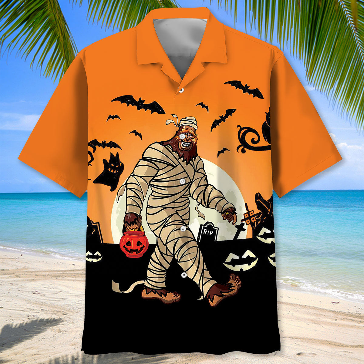 Bigfoot Mummy Hawaiian Shirt