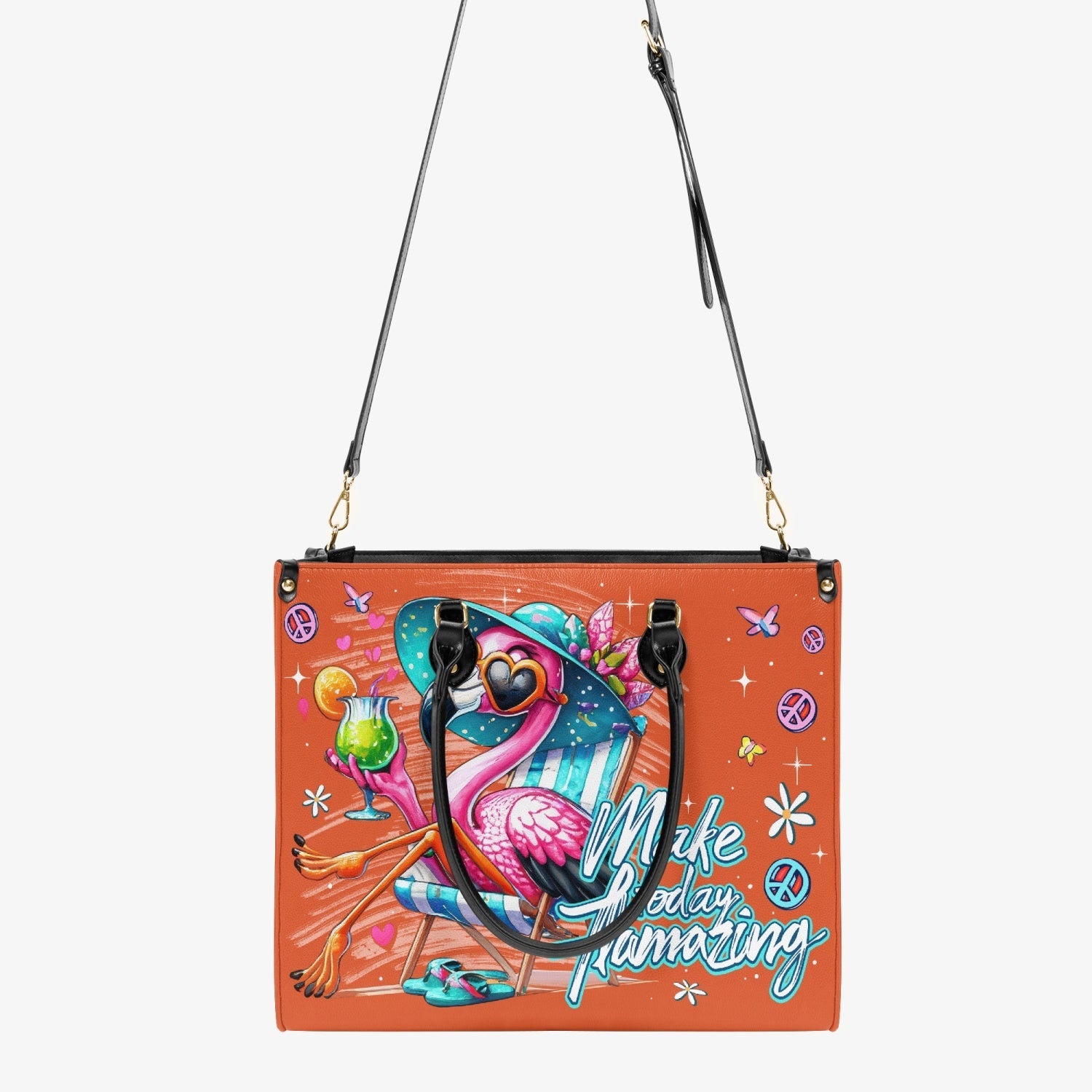 Bigcrowns MAKE TODAY FLAMAZING LEATHER HANDBAG TY2503243