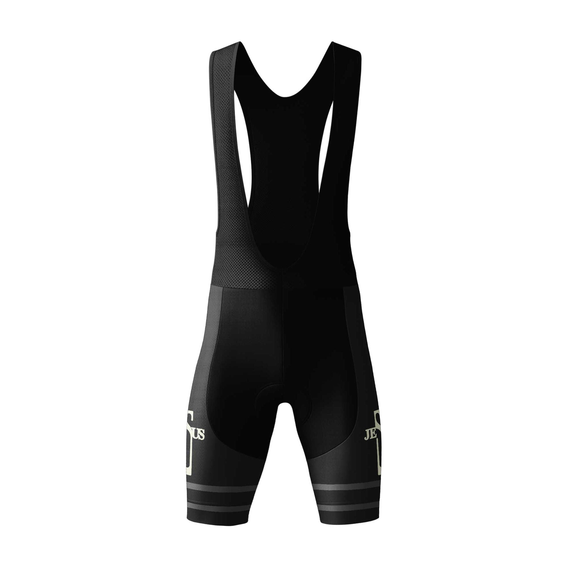 Powered By Jesus Men's Cycling Jersey Set, Road Bike Cycling Kit for Men, Biking Outfit, Bicycle Suit, Team Racing Uniform