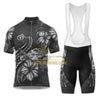 BigCrowns |  Samoa Polynesian Turtle Blooming Hibiscus 2 White Sleeve Cycling Kit