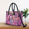 SKULL QUEEN ROSE LEATHER HANDBAG