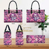 SKULL QUEEN ROSE LEATHER HANDBAG