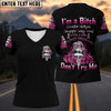 I'M A B DON'T TRY ME ROSE MESSY BUN BLACK ALL OVER PRINT