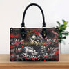 LOVE ME LIKE MY DEMONS DO LEATHER HANDBAG