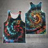 DON'T TRY TO FIGURE ME OUT  SKULL SUNFLOWER ALL OVER PRINT