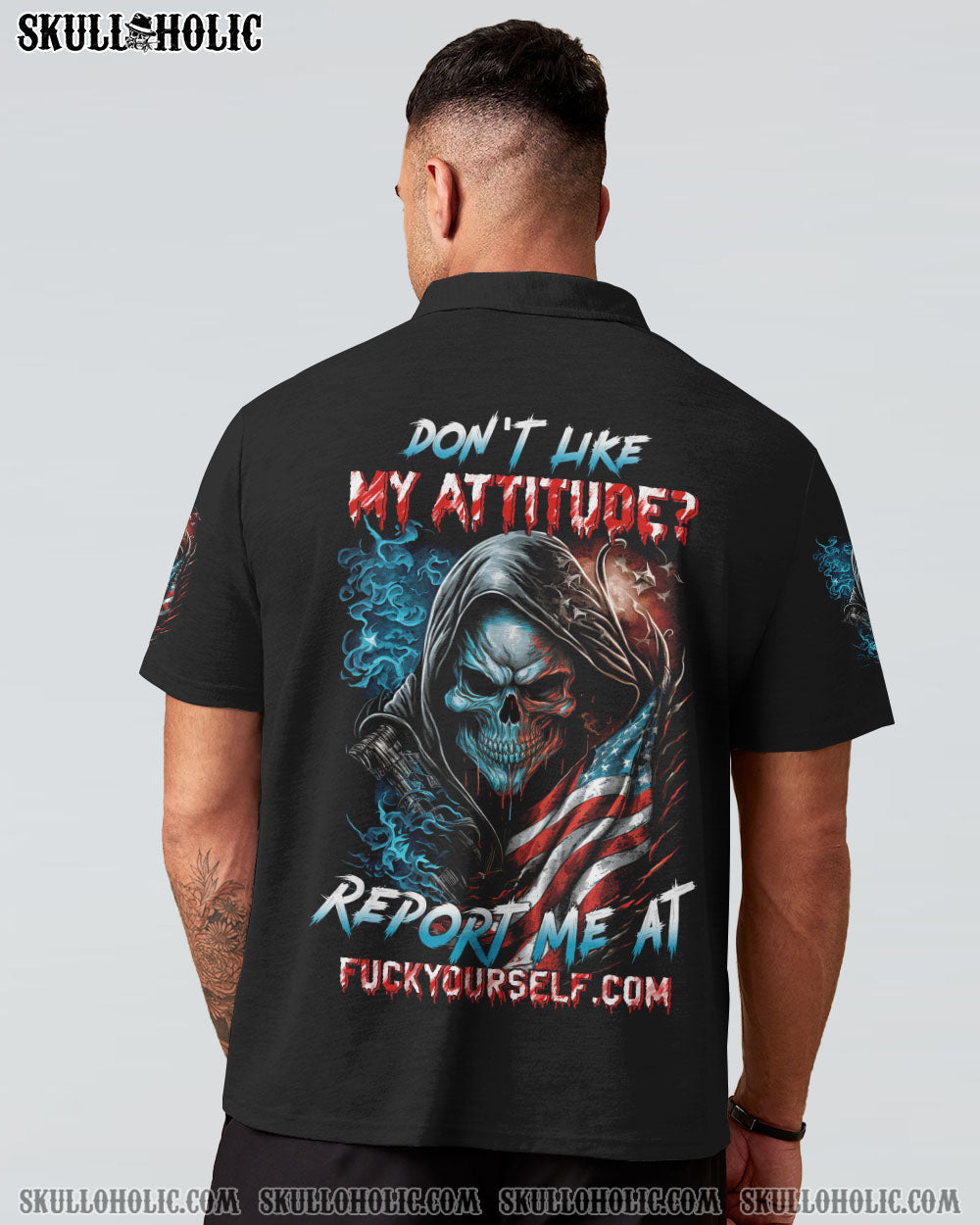 DON'T LIKE MY ATTITUDE REAPER FLAG ALL OVER PRINT - TLTW0903232