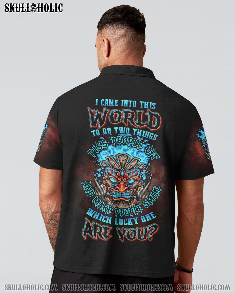 WHICH LUCKY ONE ARE YOU SKULL TIKI ALL OVER PRINT - YHLN3003234
