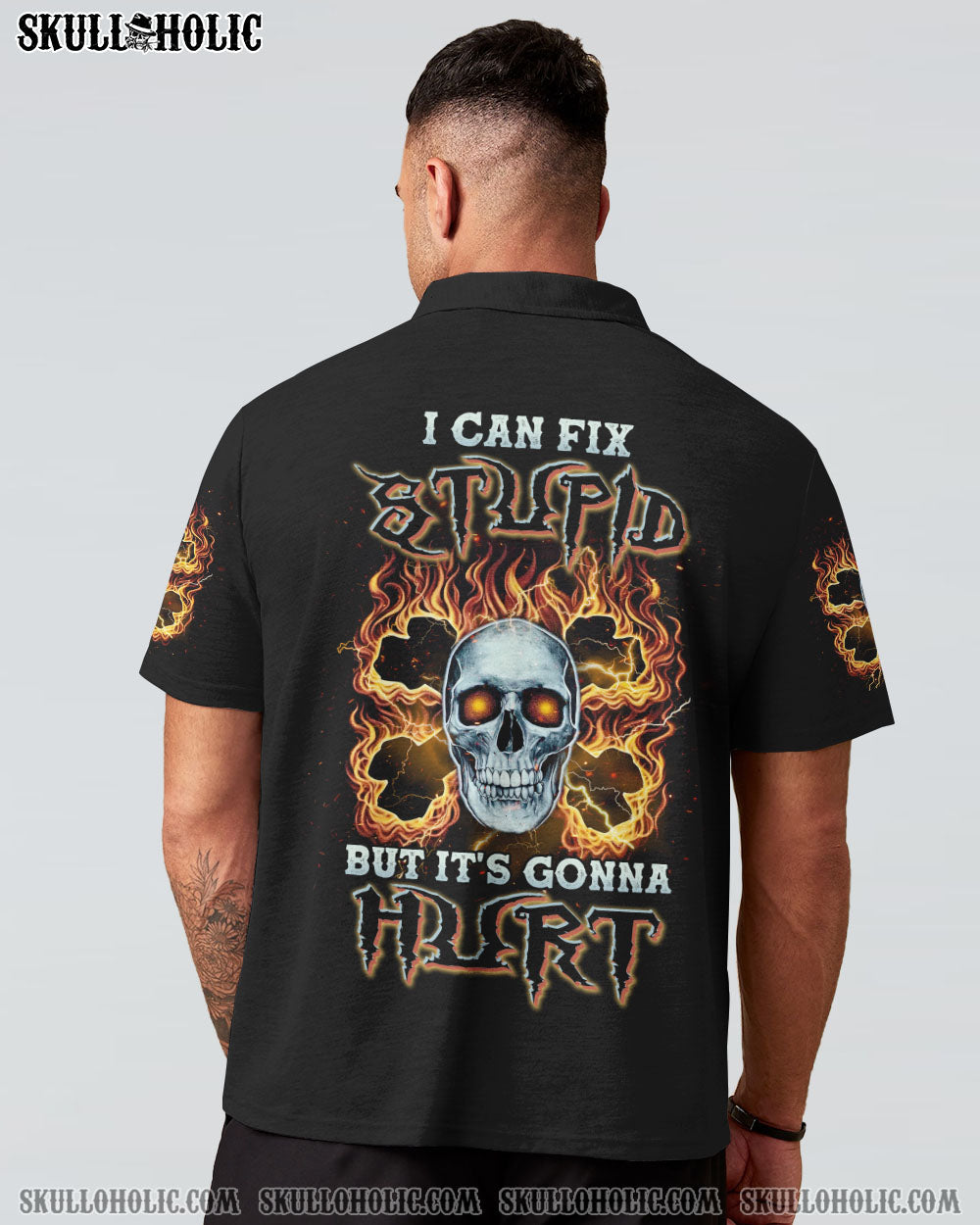 I CAN FIX STUPID BUT IT'S GONNA HURT BONES SKULL ALL OVER PRINT - TLNZ1803232