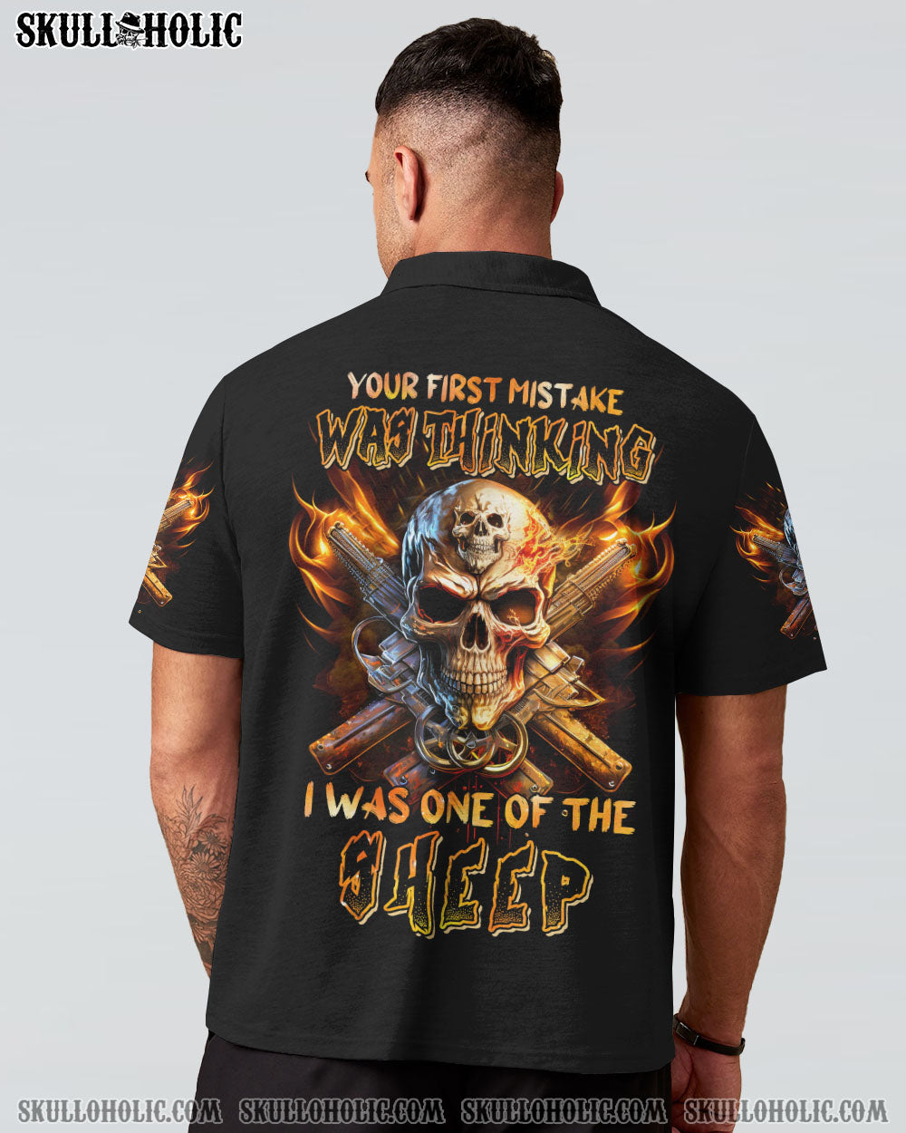 YOUR FIRST MISTAKE FIRE SKULL ALL OVER PRINT - YHHN1003232
