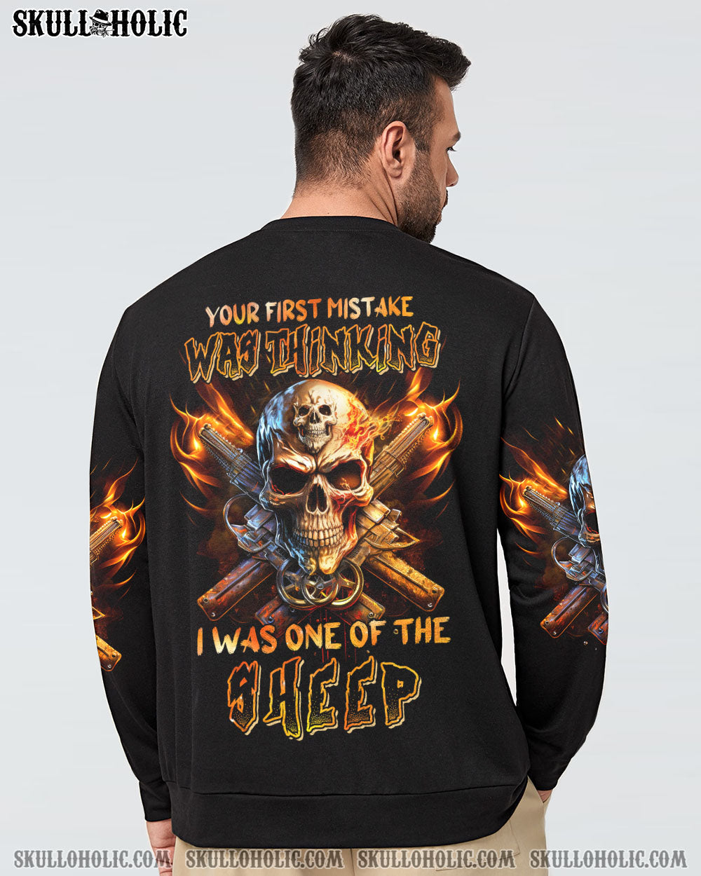 YOUR FIRST MISTAKE FIRE SKULL ALL OVER PRINT - YHHN1003232