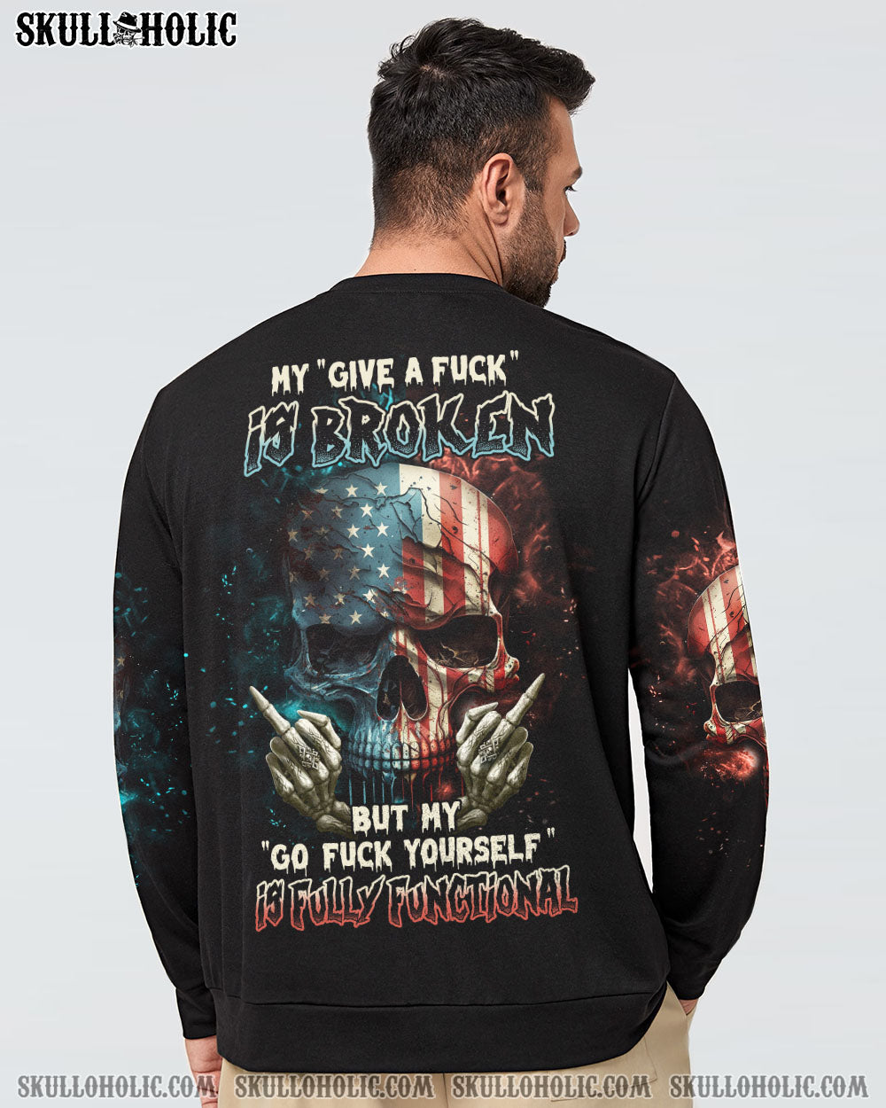 MY GIVE A F FLAG SKULL ALL OVER PRINT - YHHN0802231