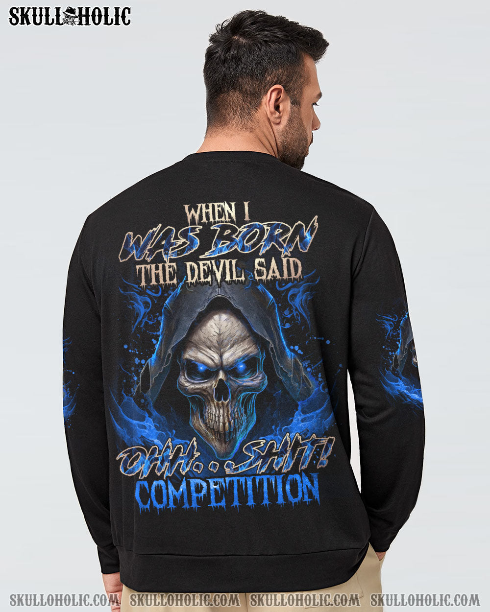 WHEN I WAS BORN REAPER FIRE BLUE ALL OVER PRINT - TLNO0703235