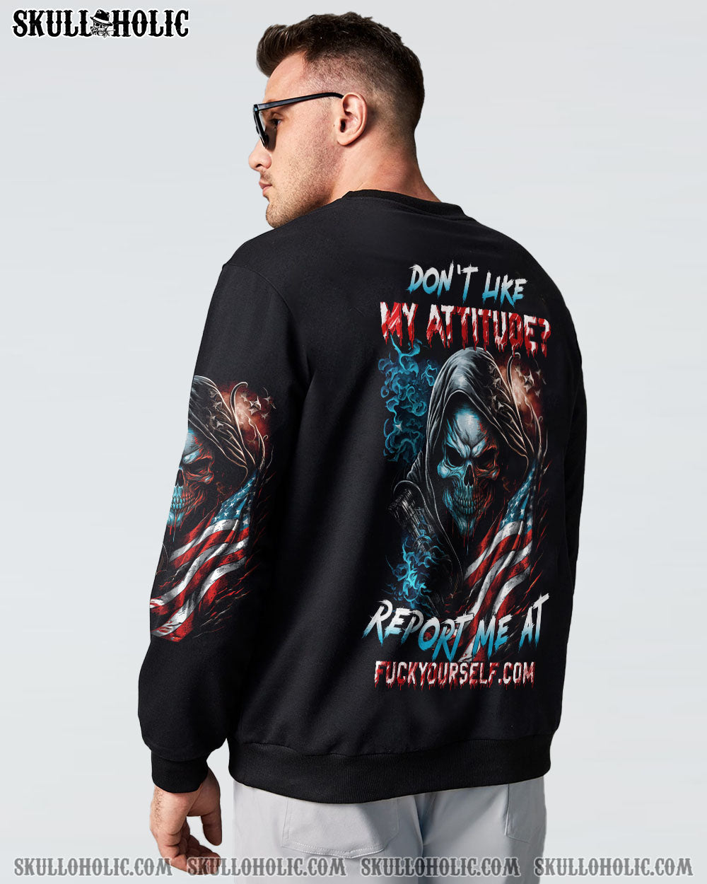 DON'T LIKE MY ATTITUDE REAPER FLAG ALL OVER PRINT - TLTW0903232