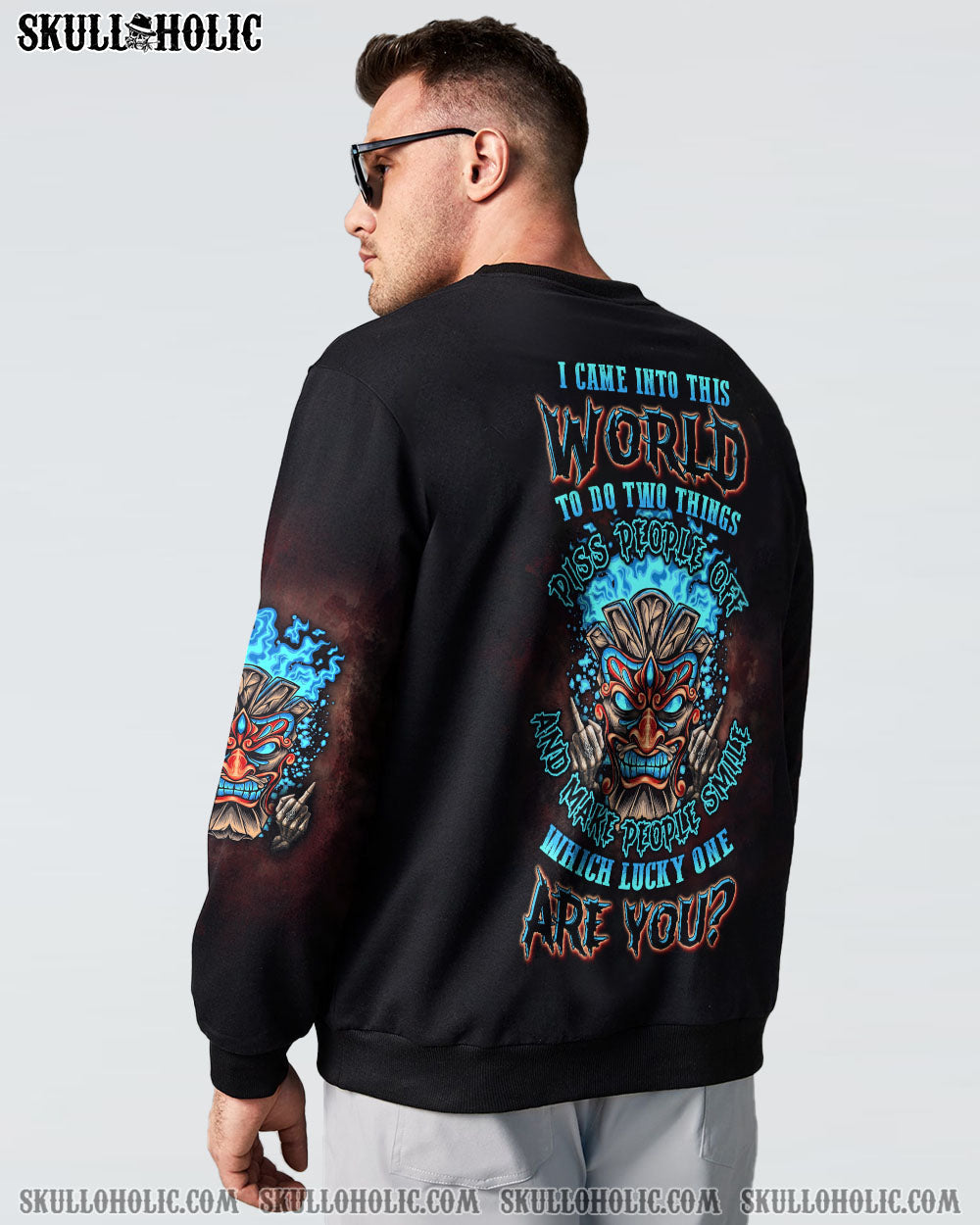 WHICH LUCKY ONE ARE YOU SKULL TIKI ALL OVER PRINT - YHLN3003234