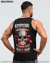 ATTENTION I AM OUT OF ORDER SKULL FLAG ALL OVER PRINT - TLNT1005233