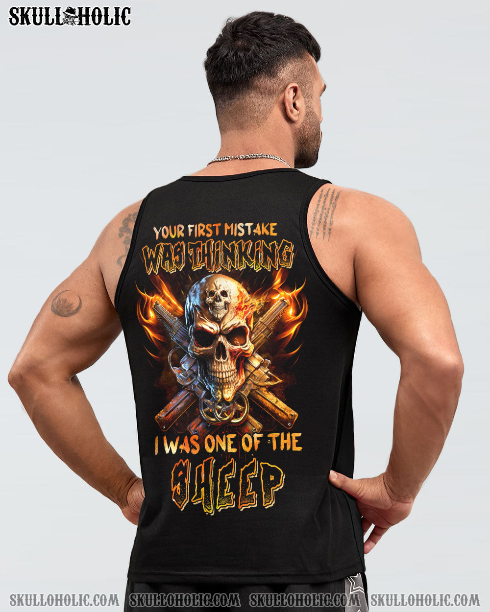 YOUR FIRST MISTAKE FIRE SKULL ALL OVER PRINT - YHHN1003232