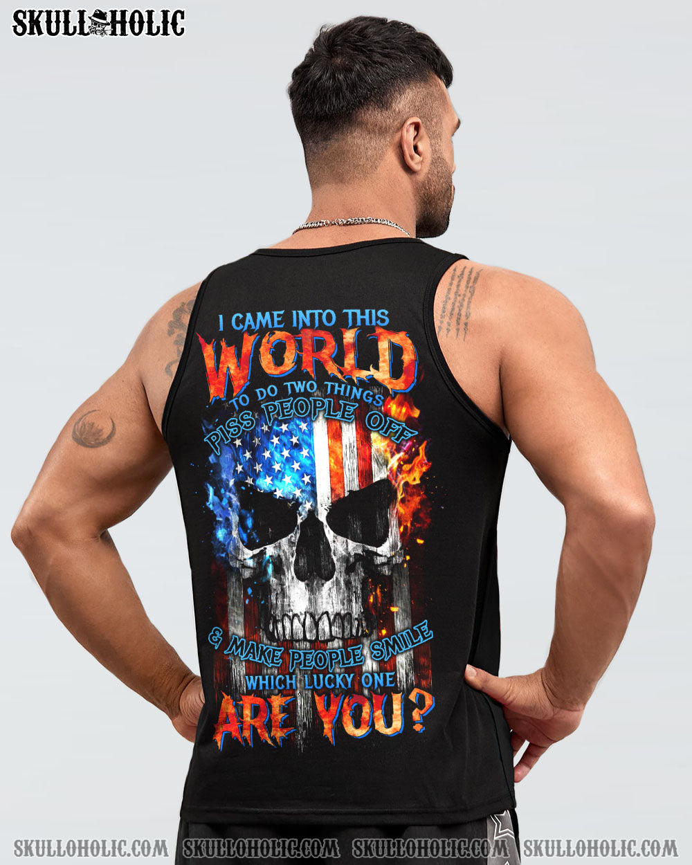 WHICH LUCKY ONE ARE YOU SKULL FLAG ALL OVER PRINT - TLTW1004233