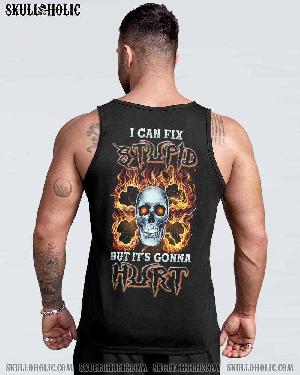 I CAN FIX STUPID BUT IT'S GONNA HURT BONES SKULL ALL OVER PRINT - TLNZ1803232