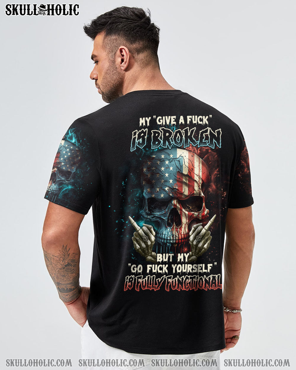 MY GIVE A F FLAG SKULL ALL OVER PRINT - YHHN0802231