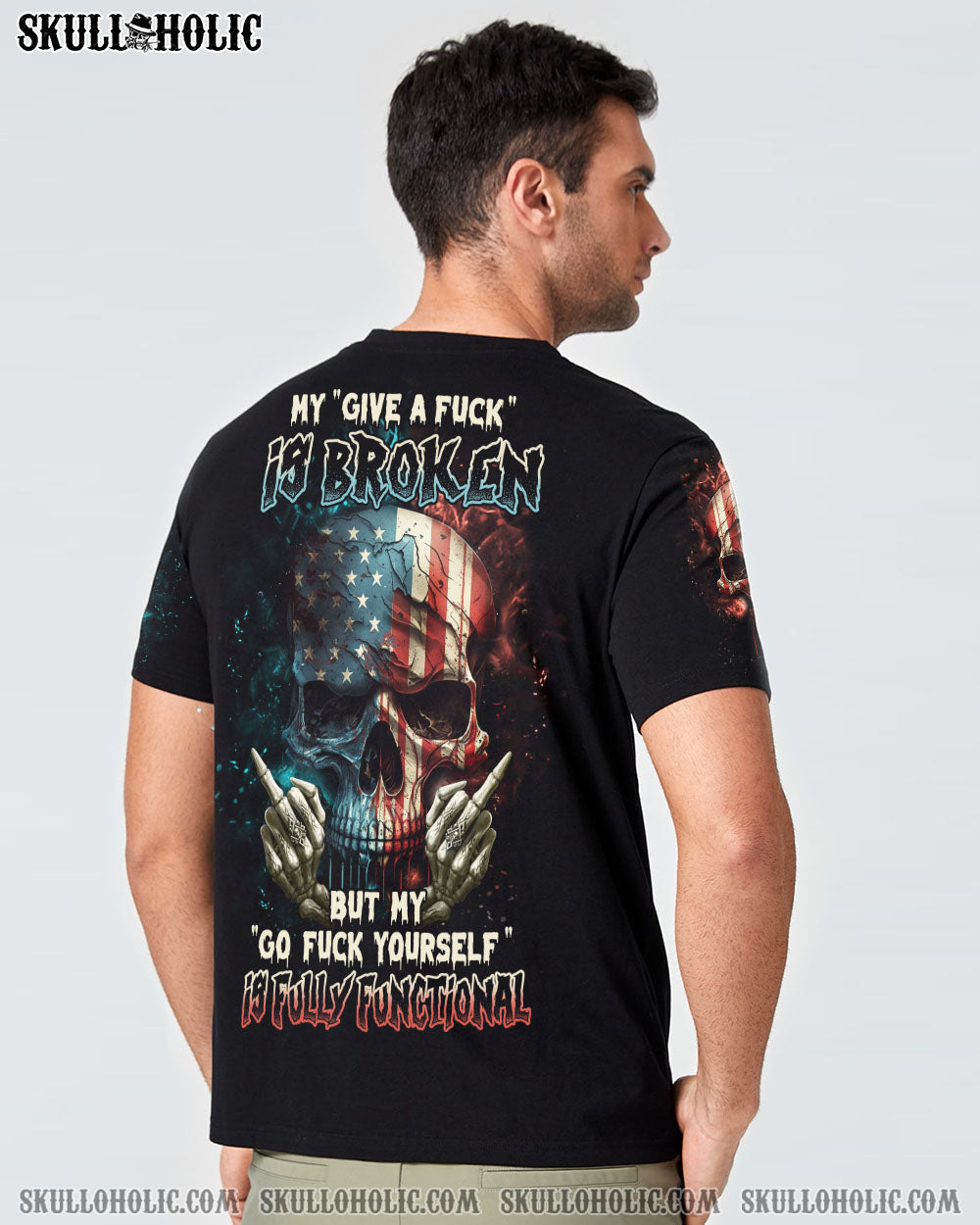 MY GIVE A F FLAG SKULL ALL OVER PRINT - YHHN0802231