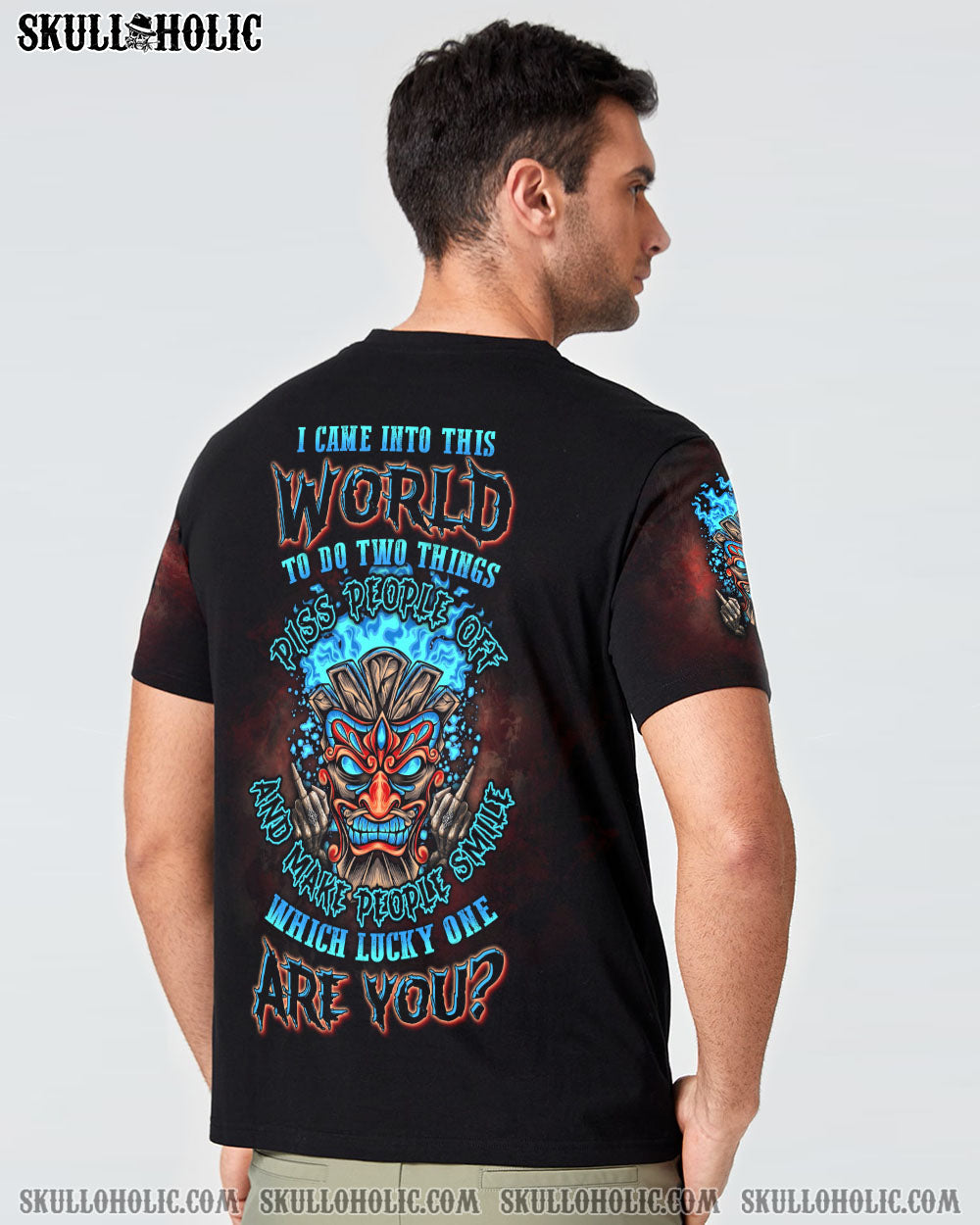WHICH LUCKY ONE ARE YOU SKULL TIKI ALL OVER PRINT - YHLN3003234